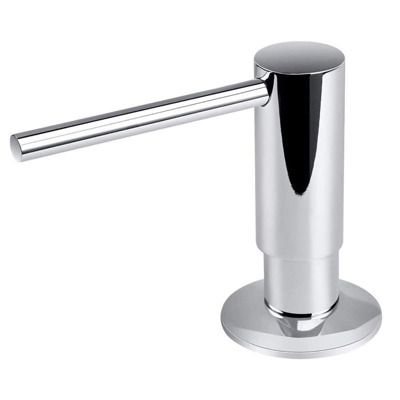 Samodra Sink Soap Dispenser, Metal Pump Head Liquid Lotion Countertop Kitchen Bathroom Soap Dispenser with 12 OZ PET Bottle - Image 1